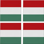 Hungary Flag 3.5" Square Glass Coasters by DCM Solutions
