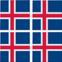 Iceland Flag 3.5" Square Glass Coasters by DCM Solutions