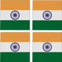 India Flag 3.5" Square Glass Coasters by DCM Solutions