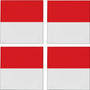 Indonesia Flag 3.5" Square Glass Coasters by DCM Solutions