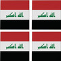 Iraq Flag 3.5" Square Glass Coasters by DCM Solutions