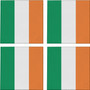 Ireland Flag 3.5" Square Glass Coasters by DCM Solutions