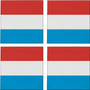Luxembourg Flag 3.5" Square Glass Coasters by DCM Solutions