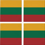 Lithuania Flag 3.5" Square Glass Coasters by DCM Solutions