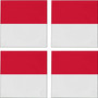 Monaco Flag 3.5" Square Glass Coasters by DCM Solutions