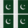Pakistan Flag 3.5" Square Glass Coasters by DCM Solutions