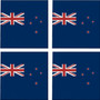 New Zealand Flag 3.5" Square Glass Coasters by DCM Solutions