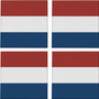 Netherlands Flag 3.5" Square Glass Coasters by DCM Solutions