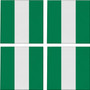 Nigeria Flag 3.5" Square Glass Coasters by DCM Solutions