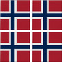 Norway Flag 3.5" Square Glass Coasters by DCM Solutions