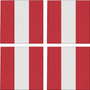 Peru Flag 3.5" Square Glass Coasters by DCM Solutions