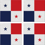 Panama Flag 3.5" Square Glass Coasters by DCM Solutions