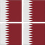 Qatar Flag 3.5" Square Glass Coasters by DCM Solutions