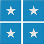 Somalia Flag 3.5" Square Glass Coasters by DCM Solutions