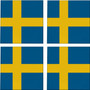 Sweden Flag 3.5" Square Glass Coasters by DCM Solutions