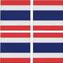 Thailand Flag 3.5" Square Glass Coasters by DCM Solutions