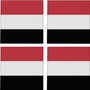 Yemen Flag 3.5" Square Glass Coasters by DCM Solutions