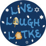 Hanukkah Live Laugh Latke 7.5" Circular Mouse Pad
