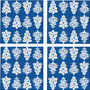 Christmas Tree Pattern 3.5 Square Glass Coasters by DCM Solutions