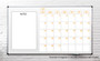 Orange Inverted Calendar Date Magnets By DCM Solutions For Whiteboards. Business or Home Use