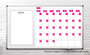 Pink Calendar Date Magnets By DCM Solutions For Whiteboards. Business or Home Use