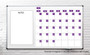 Purple Calendar Date Magnets By DCM Solutions For Whiteboards. Business or Home Use