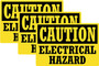 Caution Electrical Hazard Bumper Sticker