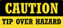Caution Tip Over Hazard Bumper Magnet