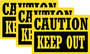Caution Keep Out Sticker (3 Pack)