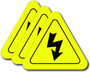 Electricity Sticker Sign (3 Pack)