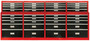 Orange Inverted Tool Box Organizational Magnetic Labels Advanced Set