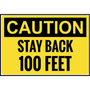 Caution Stay Back 100 Feet Bumper Magnet