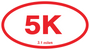 5K Marathon - 3 Pack Stickers (3.5" x 5")