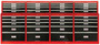 Red Inverted Toolbox Organizational Magnetic Labels Ultimate Set