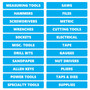 Cyan Rounded Tool Box Magnetic Labels by DCM  Solutions