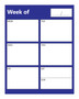 Blue With White Text Weekly Business Organizer Dry Erase Magnet by DCM Solutions