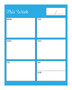 Cyan With White Text Weekly Home Organizer Dry Erase Magnet by DCM Solutions