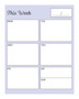 Lavender With Black Text Weekly Home Organizer Dry Erase Magnet by DCM Solutions