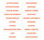 Burnt Orange Inverted Medical Supplies Magnetic Labels by DCM Solutions