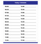 Blue Dry Erase Hourly Schedule Magnet (24 Hour Clock) By DCM Solutions