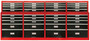Burnt Orange Inverted Toolbox Organizational Magnetic Labels Premium Set