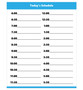 Cyan Dry Erase Hourly Schedule Magnet (Standard Clock) By DCM Solutions