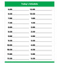 Green Dry Erase Hourly Schedule Magnet (Standard Clock) By DCM Solutions
