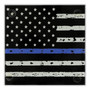 Thin Blue Line 3.5" Square Glass Coasters by DCM Solutions