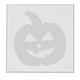 Jack O'Lantern Pumpkin Halloween Etched 3.5" Square Glass Coasters by DCM Solutions