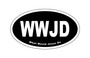 Black What Would Jesus Do WWJD Bumper Magnet by DCM Solutions