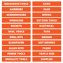Burnt Orange Tool Box Organizational Stickers Basic Set by DCM Solutions