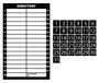 Black Dry Erase Magnetic Directory and Number Label Magnets Bundle by DCM Solutions