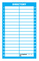 Cyan Dry Erase Directory Magnet by DCM Solutions (7" W x 11.5" H)