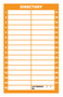 Orange Dry Erase Directory Magnet by DCM Solutions (7" W x 11.5" H)